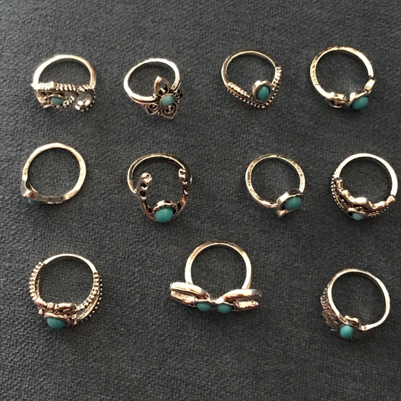 Silver Rings with Blue Stones - Picture 3 of 5